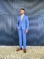 Terno Poliviscose Azul Ceano Xadrez |Charmeterno| - Charmeeterno