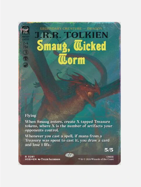 Smaug, Wicked Worm - The Hobbit (Book Cover Foil) #0245 - Inglês (2026) - Card avulso
