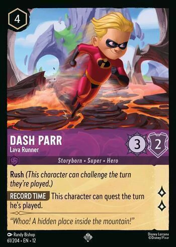 Dash Parr - Lava Runner - #61/204 - Inglês (2026) Wilds Unknown x Os Incríveis - Card avulso