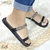 Sandália Feminina Papete Beira Rio FlatForm Tira com Strass Brilho