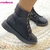 Bota Feminina Moleca Sola Reta Cano Médio ORIGINAL FORMA NORMAL