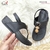 Sandália Feminina Flat MODARE Palmilha Confort Salto Anabela 5 cm - Ellen Giri Calçados