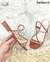 Sandália Feminina Social Bebecê De Salto Quadrado Baixo Detalhe em Strass 3 cm - loja online