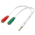 Adaptador P2 x P3 Headset Fone Microfone e Console