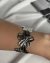 KIT 4 – Brinco Meia Flor Diana + Bracelete Flor Lara em Aço Inox na internet