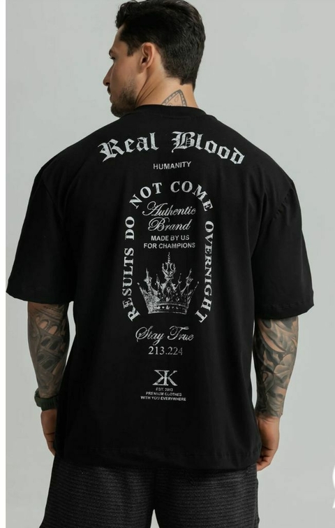 CAMISETA REAL BLOOD OVERSIZED PRETA
