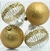 Bola dourada decorada - kit com 4