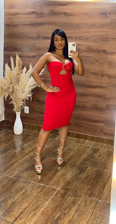 Vestido Midi - Vermelho