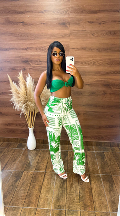 Conjunto verão estampado - Verde