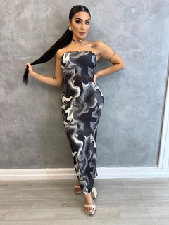 Vestido longo estampado