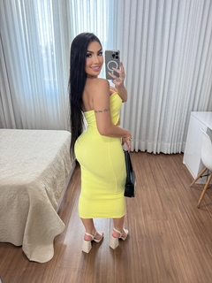 Vestido Midi - amarelo - comprar online