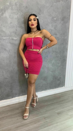 Conjunto canelado - pink - comprar online