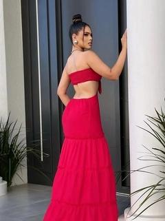 Vestido longo - Vermelho - comprar online