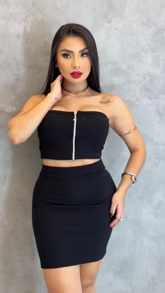 Conjunto canelado - Preto
