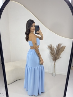 Vestido longo - azul - comprar online
