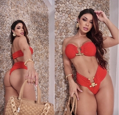 Biquíni âncora - Vermelho - Loja Morena Mix
