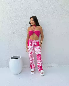 Conjunto verão estampado - Pink - comprar online