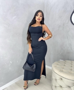 Vestido longo decote - Loja Morena Mix
