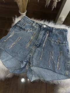 Short jeans Aplicações - Loja Morena Mix