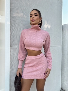Conjunto tricô - Rosê - comprar online