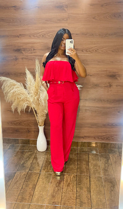 Macacão longo - vermelho - comprar online