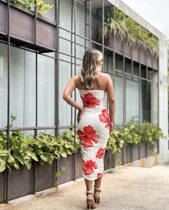 Vestido flor - Vermelho - comprar online