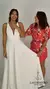 Vestido de novia Amelia, base al bies liso - tienda online
