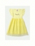 Vestido Infantil Manga Curta Happily Amarelo 0421