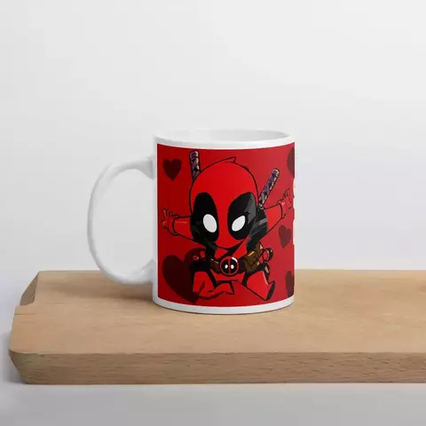 Caneca de Porcelana Deadpool Apaixonado