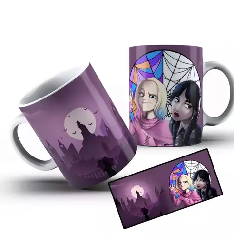 Caneca de porcelana Wandinha