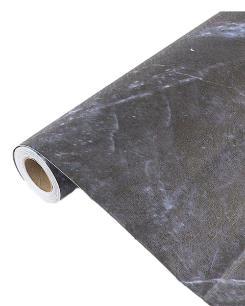 Papel de Parede Marmorizado Preto 45cmx5m