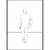 Ilustração minimalista de um homem caminhando em direção ao horizonte, simbolizando força e determinação.