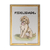 Quadro decorativo infantil com um cachorro fofo e a palavra 'FIDELIDADE' em destaque.