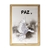 Quadro decorativo infantil com a palavra "Paz" e uma pomba em voo, ideal para o quarto de crianças.