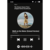 Interface de um aplicativo de música mostrando uma trilha sonora com a arte do álbum e informações da faixa em reprodução.
