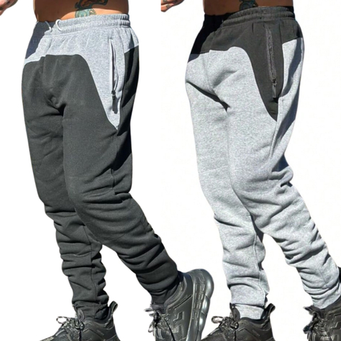 KIT 2 CALÇA MOLETOM COM ZIPER NO BOLSO