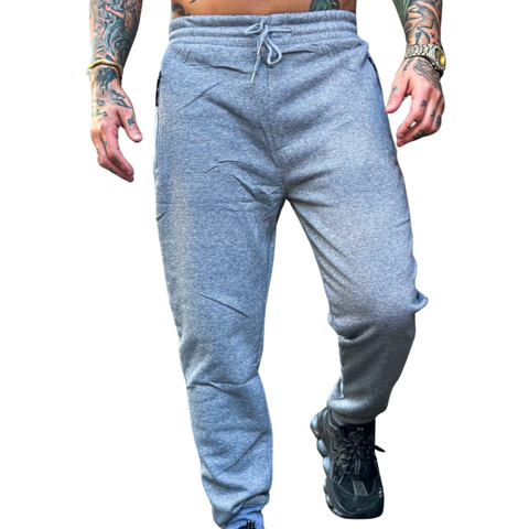 CALÇA MOLETOM FORRADA COM ZÍPER NO BOLSO