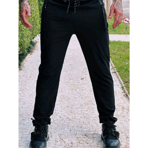 CALÇA DE TACTEL SEM ELASTANO NA BARRA