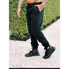 CALÇA JOGGER JEANS PRETA - comprar online