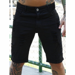 BERMUDA JEANS RASGADA, 100% ALGODÃO na internet