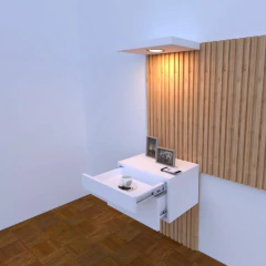 Imagen de mesa de luz con desayunador