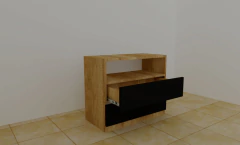 mesa de luz doble cajon - tienda online