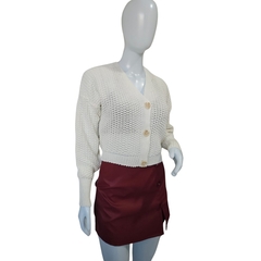 Imagem do Casaco Cardigans Cropped Gola V Manga Longa Inverno Frio