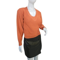 Casaco Tricot Feminino Modal Sandoc Gola V - loja online