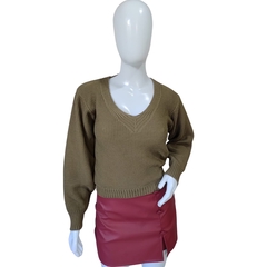 Casaco Tricot Feminino Modal Sandoc Gola V - Cachecol Acessórios