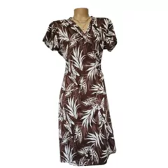 Vestido Midi Estampado Transpassado na internet
