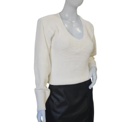 Casaco Tricot Feminino Modal Sandoc Gola V - comprar online