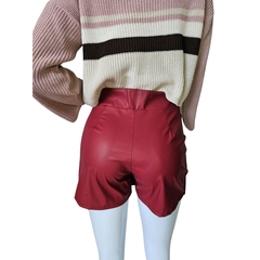 Short Saia Corino Forrado Cintura Alta Inverno Frio - Cachecol Acessórios