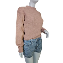 Casaco Tricot Mousse Gola Redonda Manga Longa Inverno Frio na internet