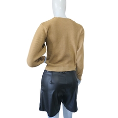 Imagem do Casaco Tricot Feminino Modal Sandoc Gola V